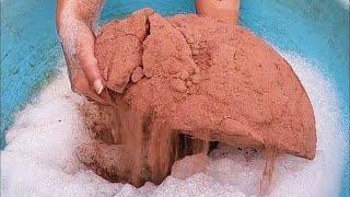 super creamy soft dusty rich red dirt huge chunks crumble in foamy +dipping