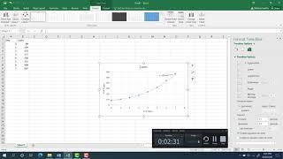 MTH 1230 Making an exponential graph on excel