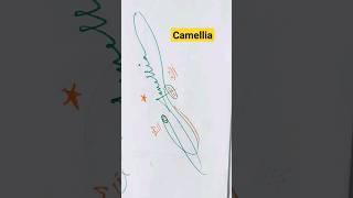 Camellia |#signature #calligraphy #shorts #viral #art #artist #trending #handwriting #viralvideo