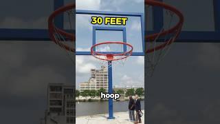 Would You Miss On A 30 Foot Tall Basketball Hoop? #shorts