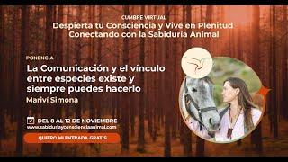 Mariví Simona en la I Cumbre Virtual Sabiduría y Consciencia Animal