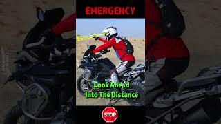 Emergency braking on an ADV motorcycle is a must-practice skill for all of us #shorts