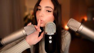ASMR 3h Inaudible Whispering with 3 Mics! 