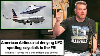 Pat McAfee Reacts To UFO Flying Over American Airlines Plane