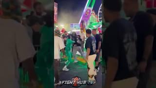 Devin Haney PUNCHES fan & misses after heated confrontation at OC fair !