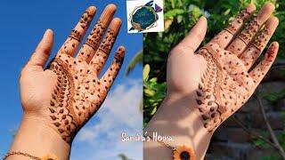 New Unique And Simple Mehedi Design 2024 !! Samira's Henna