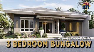 HOUSE DESIGN 3 Bedroom Bungalow | 125sqm. | Exterior & Interior Animation