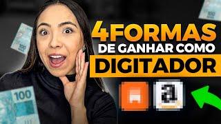 Como TRABALHAR EM CASA sendo DIGITADOR | 4 SITES para GANHAR DINHEIRO - digitador remunerado