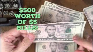 Bank Strap Hunting $500 Worth of $5 Bills - Episode 2