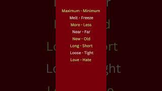Opposite Words #trending #trends #viralvideo #learning #educational #oppositewords #opposite #shorts