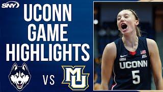 UConn vs Marquette (1/1) | UConn Women's Basketball Highlights | SNY