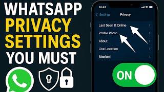 “WhatsApp Privacy Settings You Must Change!Immediately!” (Protect Your Data Now)  #online