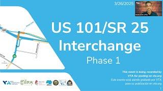 US 101/SR 25 Interchange - Phase 1 (Pre-Construction Virtual Meeting)