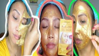 GOLD PEEL OFF MASK | MEGAN GOLD PEEL OFF GEL MASK REVIEW| MEGAN PEEL OFF MASK WITH GOLD COLLAGEN