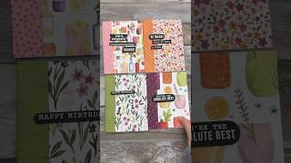 Four simple cards featuring the Celebratory Sips papers - make them in a flash! #shorts