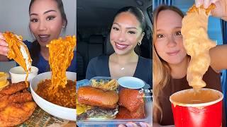 Asmr EATING | 133 | Cheesy Buldak tacoswith Wingstop, Raising Cane's, Chipotle, TacoBell and more