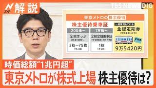 時価総額は…1兆円規模！ 東京メトロ 東証上場のワケ、“都心の大動脈”どう変わる？【Nスタ解説】｜TBS NEWS DIG