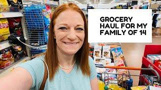 GROCERY HAUL FOR MY FAMILY OF 14 *Walmart | Tractor Supply | Wegmans