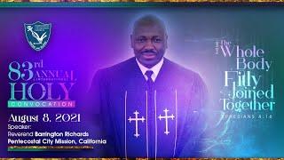 Pentecostal City Mission Church, Inc. 83rd Annual International Convocation | August 8, 2021