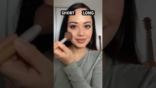 Blush Placement for a Long Vs Short Face Shape #blush #makeuptips