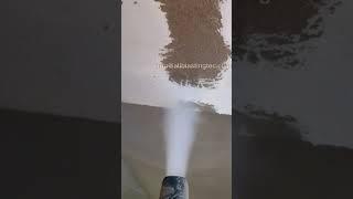 Dustless Blasting | Wet Sandblaster | Paint Removal off Cement Wall, White wall