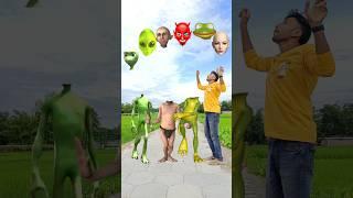 Dami to cosita alien, jocker & dancing frog - Correct head matching game - Magic video