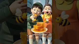 Squid Game AI Honey ASMR #squidgame #squidgame2 #ai #honeycomb #asmr