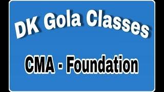 CMA-Foundation- Fundamentals of Accounting