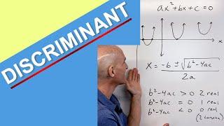 Discriminant of a Quadratic Equation - Determine Number and Type of Solutions