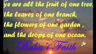 *•.¸¸ღ WE ARE  FLOWERS OF ONE GARDEN*•.¸¸ღ BAHAI ღ  ღ Meditation ღ بهائى  ღ