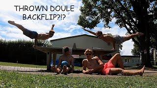 Thrown DOUBLE BACKFLIP?!? Acro session by the lake!