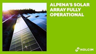 Alpena’s Solar Array Fully Operational – Advancing Our Clean Energy Future