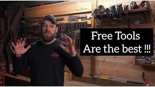 Old blacksmith vise, rusty axe and more. Tool haul.