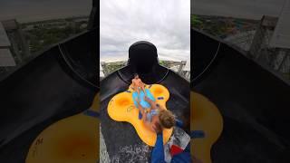 Terrifying pitch black water slide in Florida