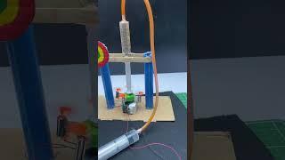Hydraulic lifting machine project #hydraulic #tech #dcmotor #science #project #experiment #shorts