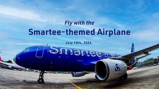 Smartee-themed airplane sparkling debut!