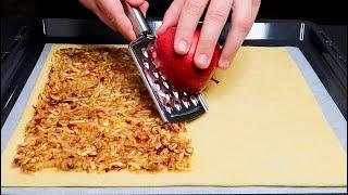 If you have puff pastry, just grate 2 apples and you will be amazed!