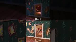 #hn2 HELLO NEIGHBOR 2 DEMO GAMEPLAY comparison of graphic designer in high and low #shorts #7