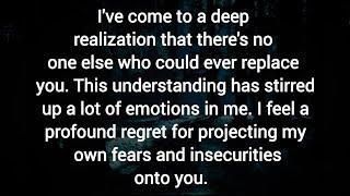 I've come to a deep realization that there's no one else who could ever replace you.  DM TO DF 