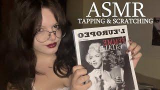 Book Tapping & Scratching ASMR | Gripping, Scratchy Tapping, Squishing, Page Turning, Rambling,