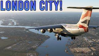 🫠 BAe 146 into LONDON CITY! ️ LSGG  EGLC ️