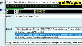 VCDS auxiliary electric heater deactivation/activation