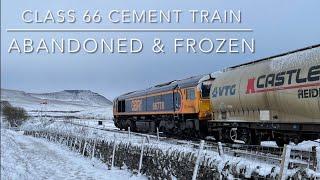 ABANDONED GBRf Class 66 & Castle Cement train FROZEN at Ribblehead