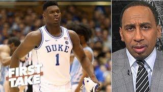 No way a healthy Zion should quit the season to prepare for the NBA Draft – Stephen A. | First Take