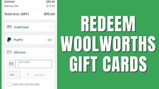 How To Redeem Woolworths Gift Cards