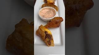 Cheeseburger Egg Roll #recipesbyaldenb #foodie