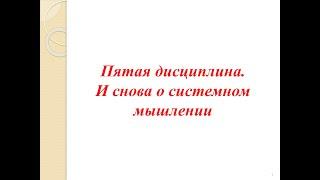 Пятая дисциплина. Еще раз о системном мышлении.