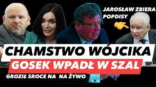 WÓJCIK JAK PROSTAK – GOSEK RZUCA KONSTYTUCJĄ️KACZYŃSKI ŻĄDA REFERENDUM I SROKA OFIARĄ GRÓŹB PiS