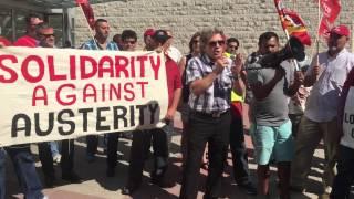 President of ODLC, Sean McKenny - Speaking in front of Ottawa City Hall to Airport Taxi Drivers