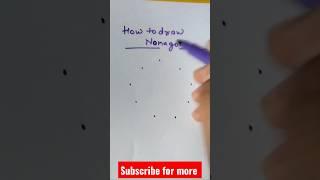 How to draw nonagon| draw with dots nonagon shape #shorts #shape #short  #mathematics